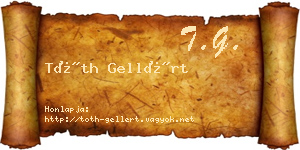 Tóth Gellért névjegykártya