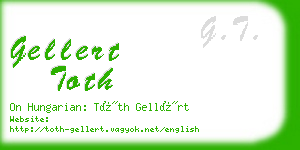 gellert toth business card